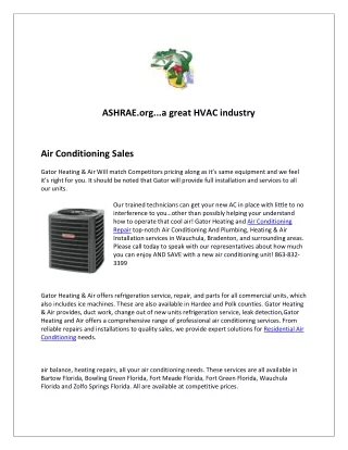 Hvac Service Florida | Gatorheatingandair.com