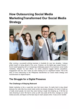 How Outsourcing Social Media Marketing Transformed Our Social Media Strategy