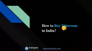 How to Buy Ethereum in India?