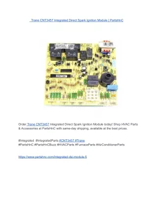 Trane CNT3457 Integrated Direct Spark Ignition Module _ PartsHnC