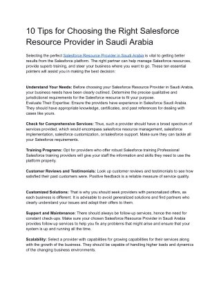 10 Tips for Choosing the Right Salesforce Resource Provider in Saudi Arabia (2)