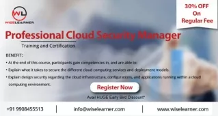 Professional Cloud Security Manager Training and Certification Course