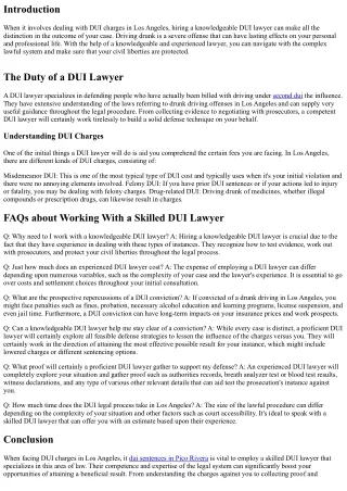 The Significance of Hiring a Knowledgeable DUI Lawyer in Los Angeles