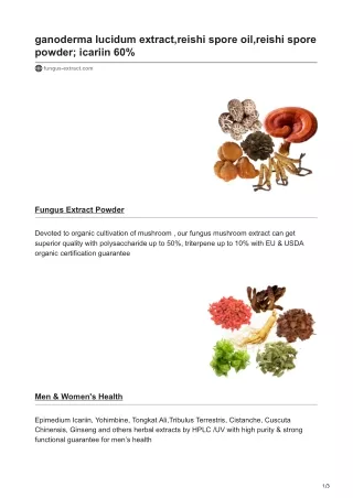 fungus-extract.com-ganoderma lucidum extractreishi spore oilreishi spore powder icariin 60