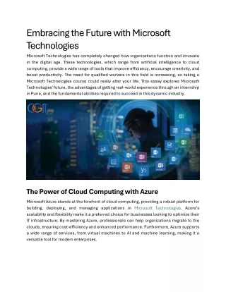 Cgit_Embracing the Future with Microsoft Technologies_Jambu