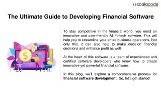 The Ultimate Guide to Developing Financial Software