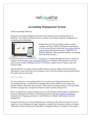 Inventory And Accounting Software | Netiquette.id