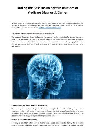 best neurologist in balasore
