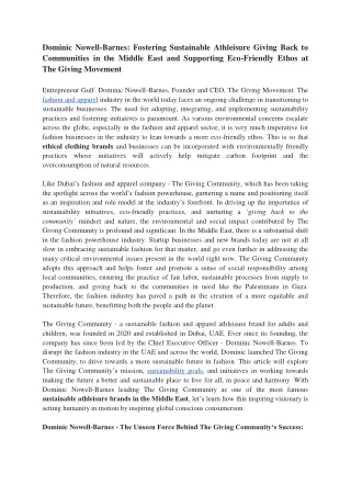 Dominic Nowell-Barnes_ Fostering Sustainable Athleisure Giving Back to Communities in the Middle East and Supporting Eco