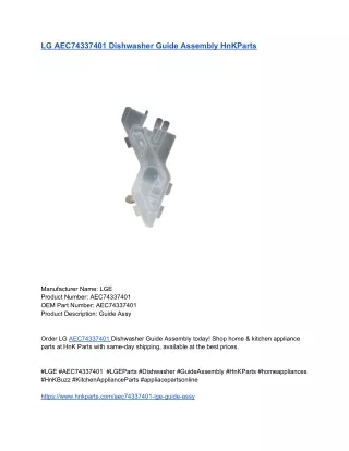 LG AEC74337401 Dishwasher Guide Assembly HnKParts