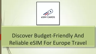 eSIM Europe Travel - Stay Connected Easily