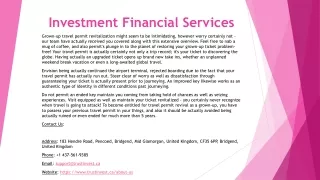 Investment Financial Services
