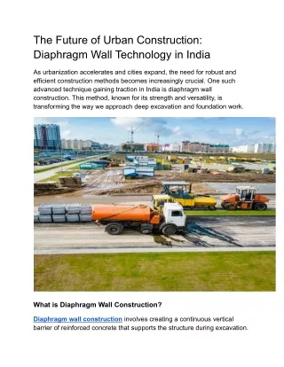 The Future of Urban Construction_ Diaphragm Wall Technology in India