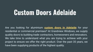 Custom Doors Adelaide