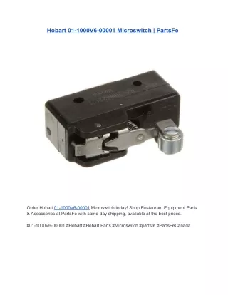 Hobart 01-1000V6-00001 Microswitch | PartsFe