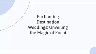 Destination Wedding In Kochi