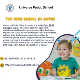 Top RBSE School in Jaipur - Universe Public School