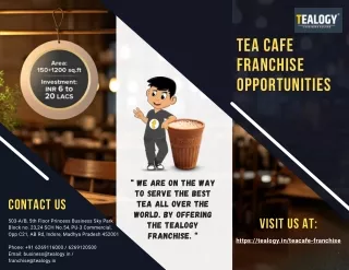 Tea Cafe Franchise Opportunities