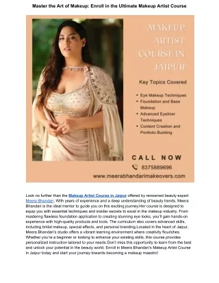 Master the Art of Makeup: Enroll in the Ultimate Makeup Artist Course