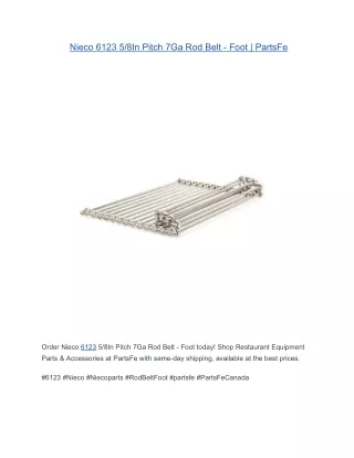 Nieco 6123 5/8In Pitch 7Ga Rod Belt - Foot | PartsFe