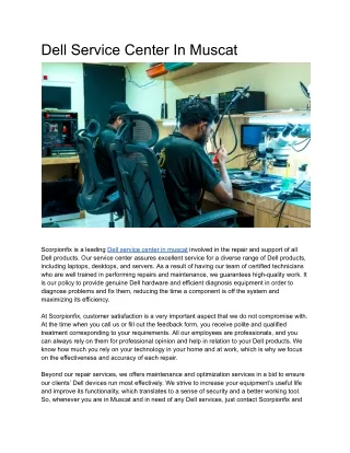 Dell Service Center In Muscat