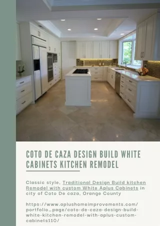 Coto De Caza Design Build White Cabinets kitchen Remodel