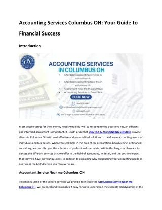 Accounting Services Columbus OH