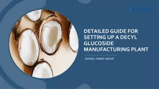 Decyl Glucoside Manufacturing Plant PDF Report 2024