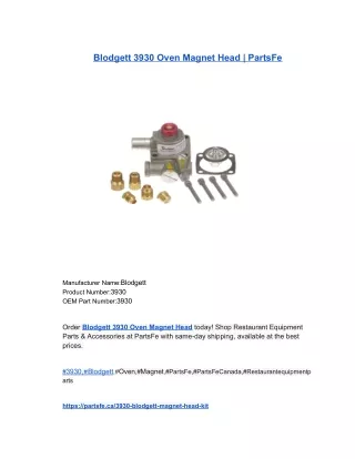Blodgett 3930 Oven Magnet Head _ PartsFe