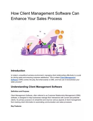 How Client Management Software Can Enhance Your Sales Process