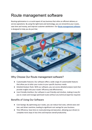 Route management software