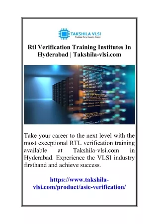 Rtl Verification Training Institutes In Hyderabad 41