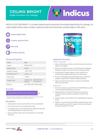 Bright Emulsion For Spacious Ceilings from Indicus Paints