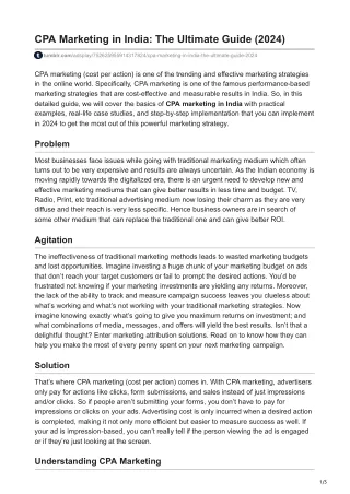 CPA Marketing in India The Ultimate Guide (2024)