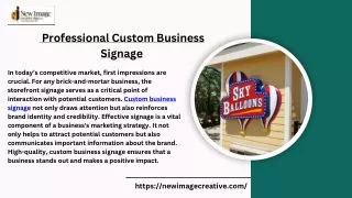 Professional Custom Business Signage Creations