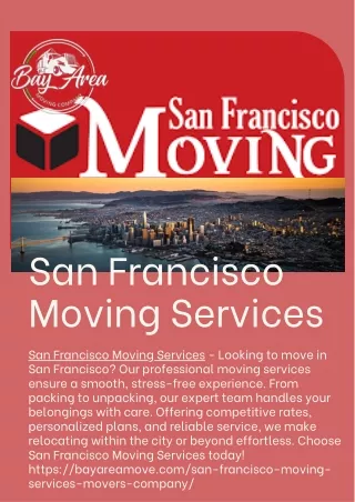 San Francisco Moving Services