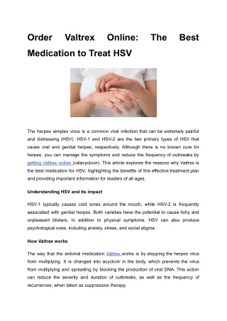 pdf Order Valtrex Online_ The Best Medication to Treat HSV