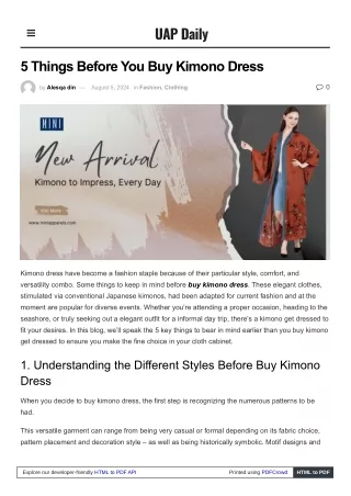 Mini Apparels Exclusive Buy the Best Kimono Dress Online