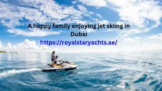 A happy family enjoying jet skiing in Dubai