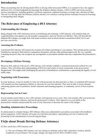 The Duty of a Dui Defense Lawyer in Building Your Defense Technique