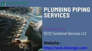 Plumbing Piping Services - SECD Technical Services LLC