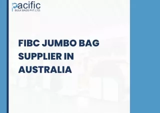 FIBC JUMBO BAG SUPPLIER IN AUSTRALIA