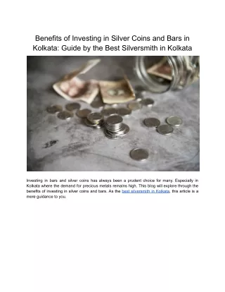 Guide by the Best Silversmith in Kolkata