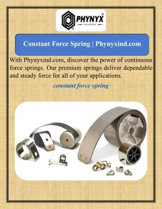 Constant Force Spring  Phynyxind.com