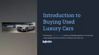 How to Buy Used Luxury Cars