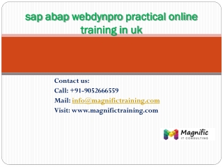 sap abap webdynpro practical online training in uk