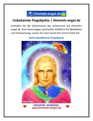 Unbekannte Flugobjekte Himmels-engel.de