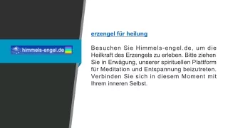 Erzengel für Heilung Himmels-engel.de