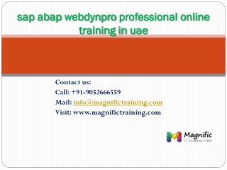 sap abap webdynpro professional online training in uae