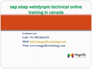 sap abap webdynpro technical online training in canada